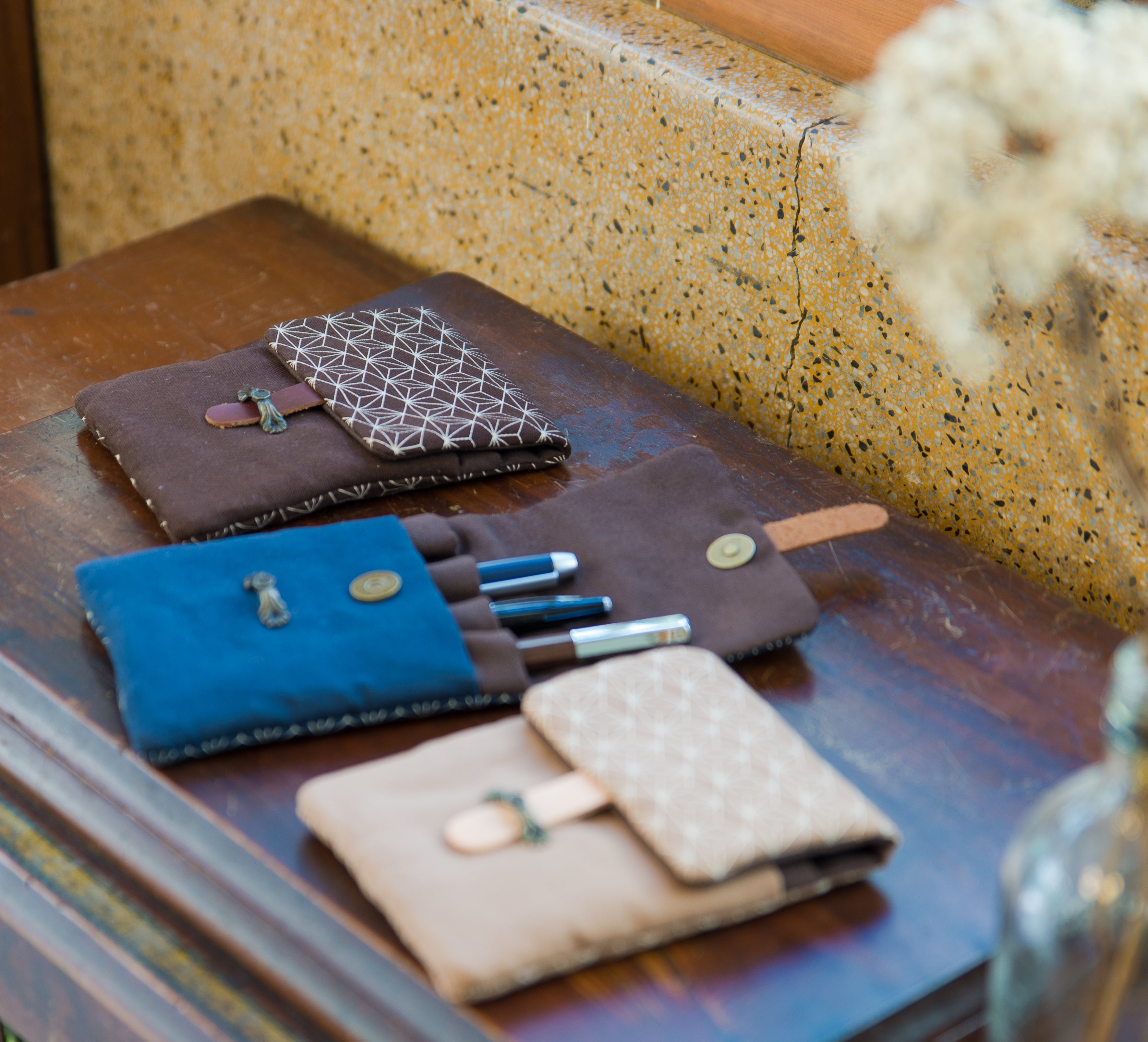 Cotton Print Grilles 7 Pen Pencase