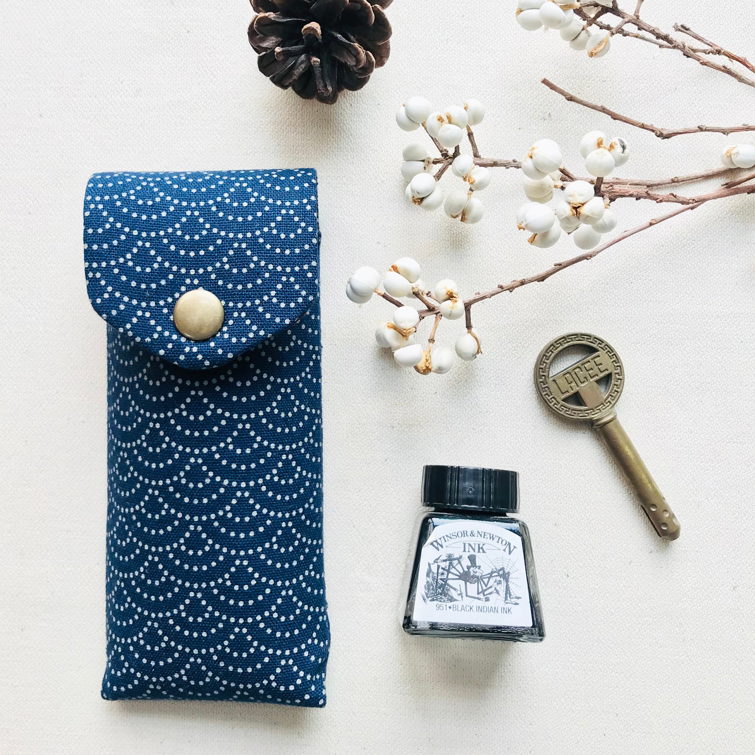 Cotton Seigaiha 2 Pen Pencase