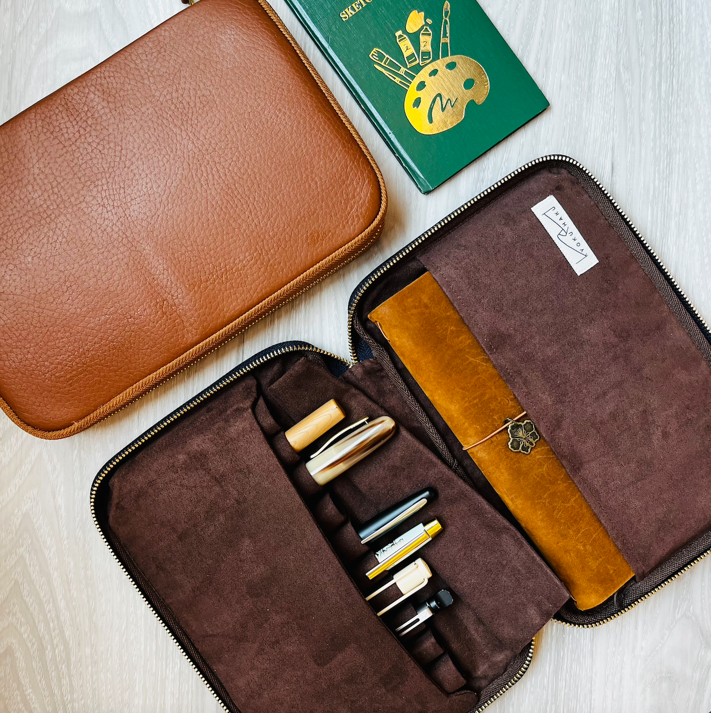 Lychee Leather 10 Pen Case