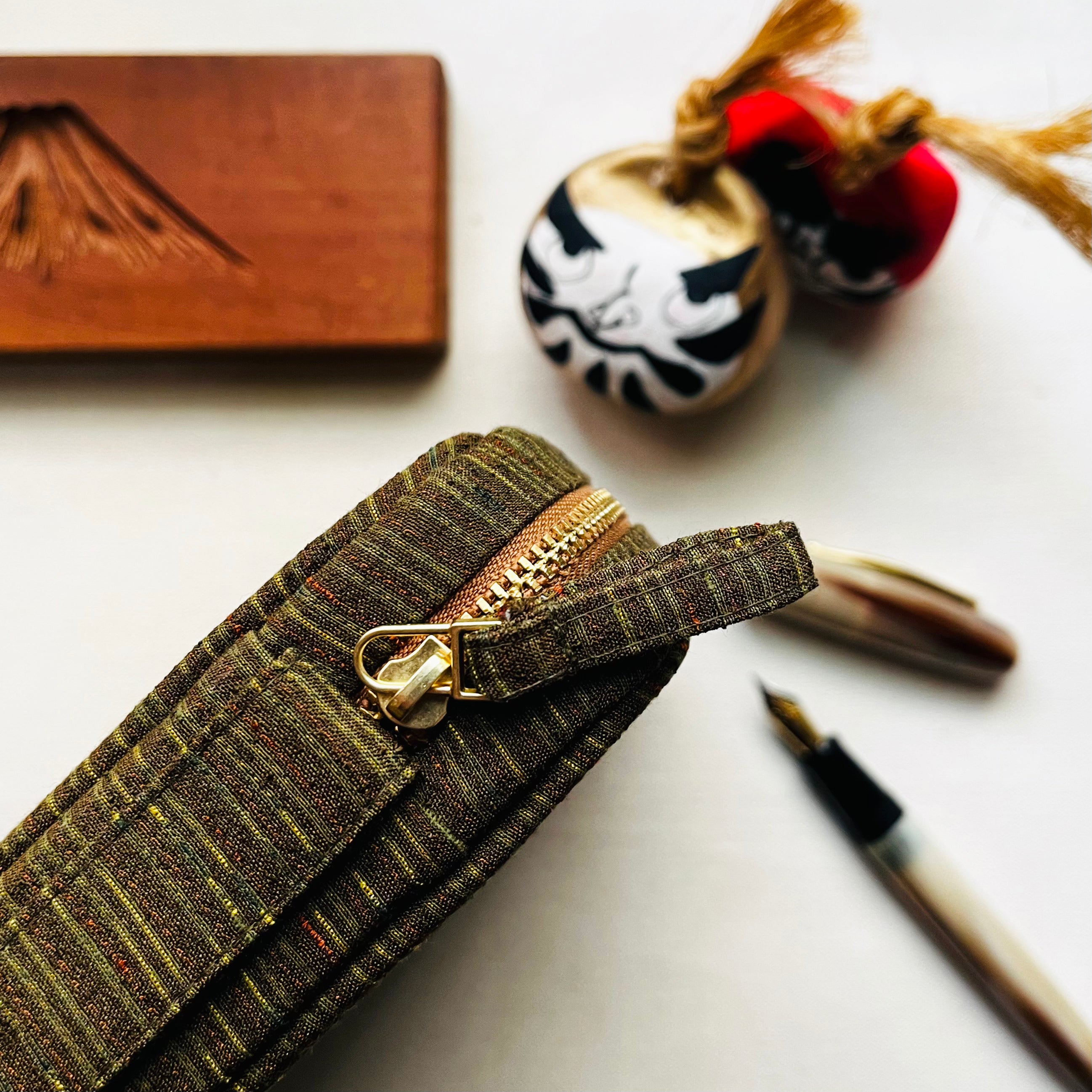 Kimono Fabric Japan Cotton Zippered 20 Pen Case