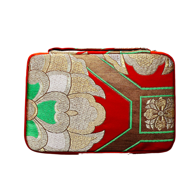 Kimono Obi Fabric 20 Pen Case (Dahlia Pinnata)