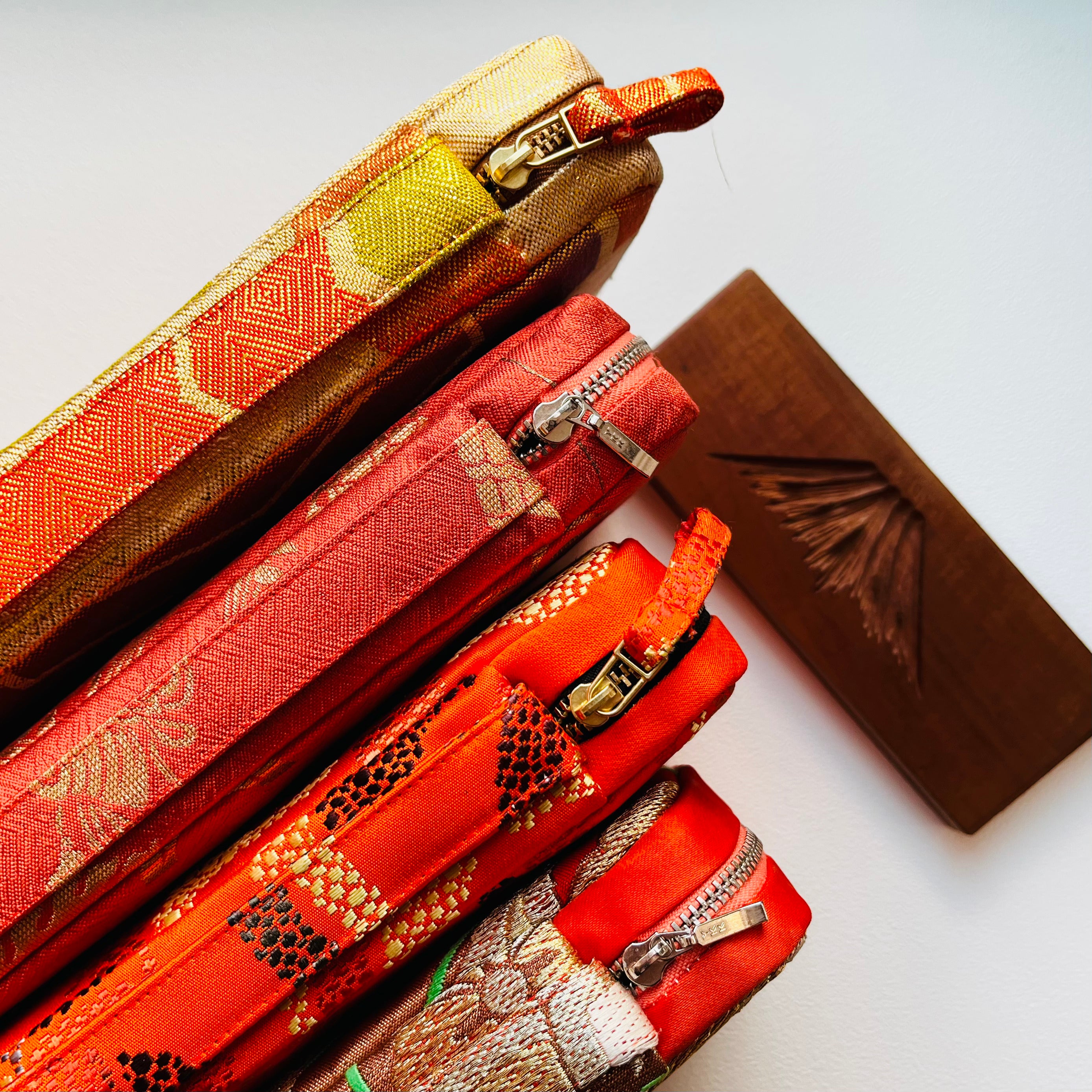 Kimono Obi Fabric 20 Pen Case (Little Bit Pattern)