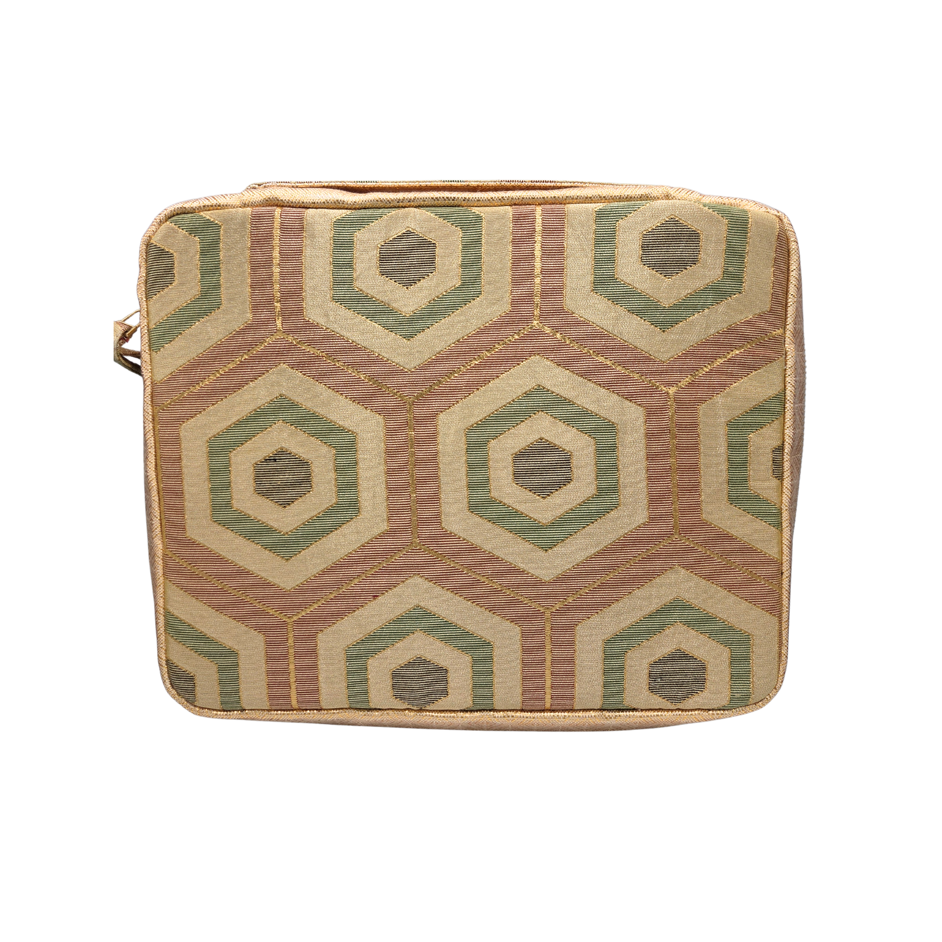 Kimono Fabric Zippered 9 Slots Pen Case for Larger Pens (Hexagonal)