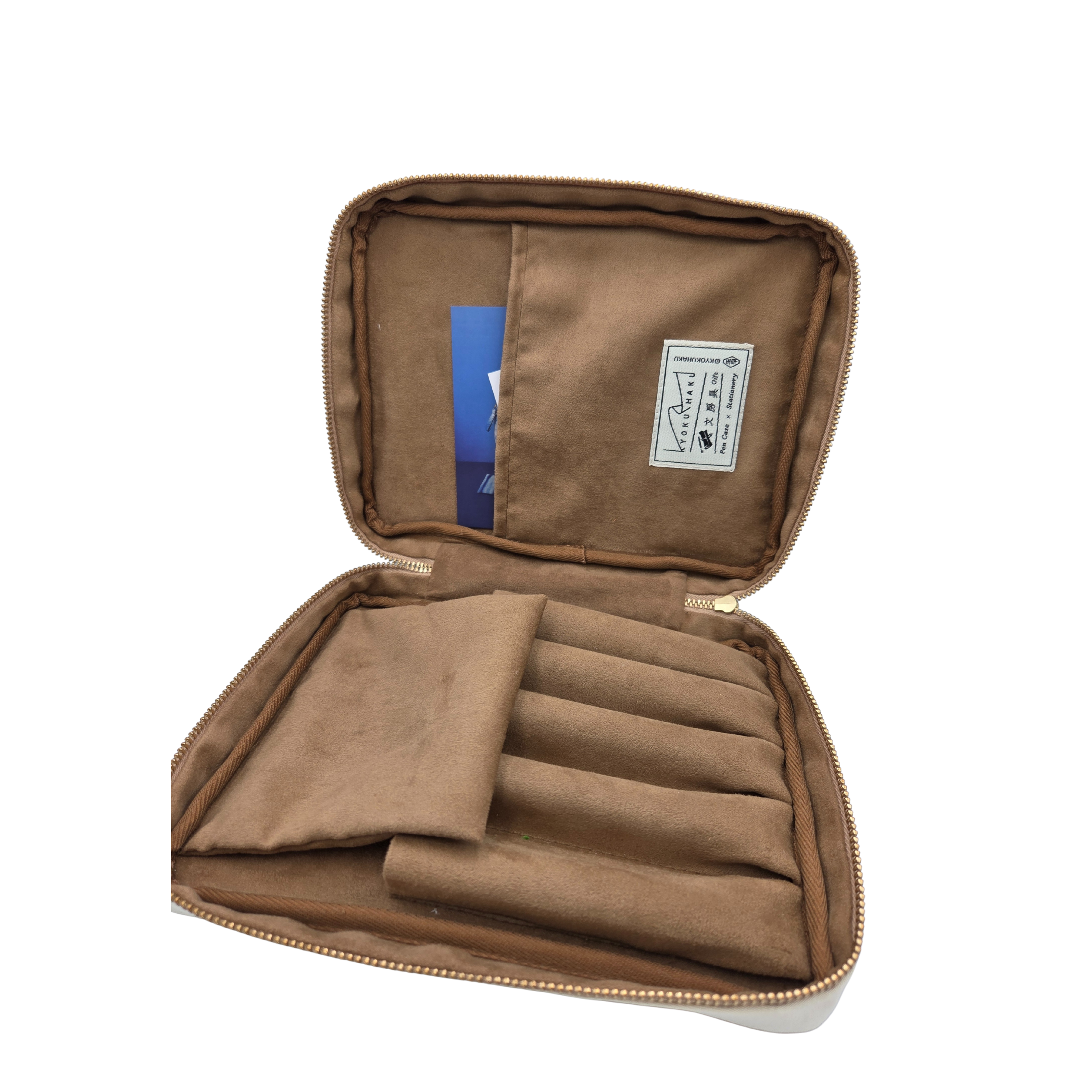 Kimono Fabric 5 Slots Pen Case for Larger Pens (Green)