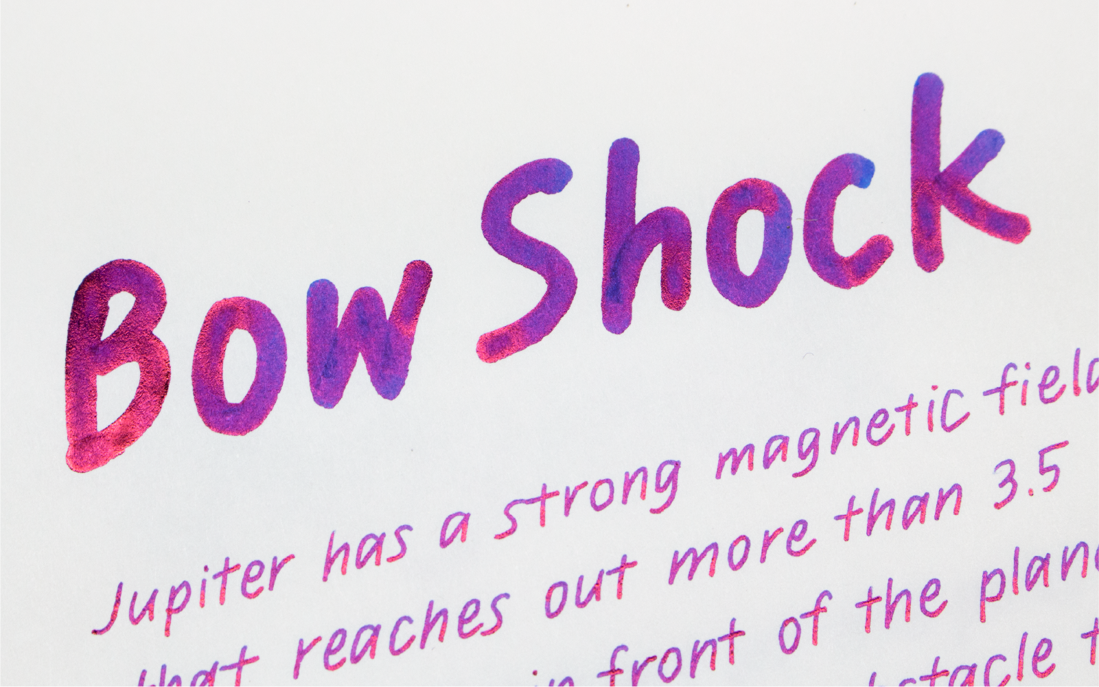 Bow Shock & Intense Magnetic Field