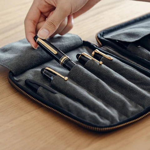 10-Slot Zip Pen Case (Tochigi Leather)