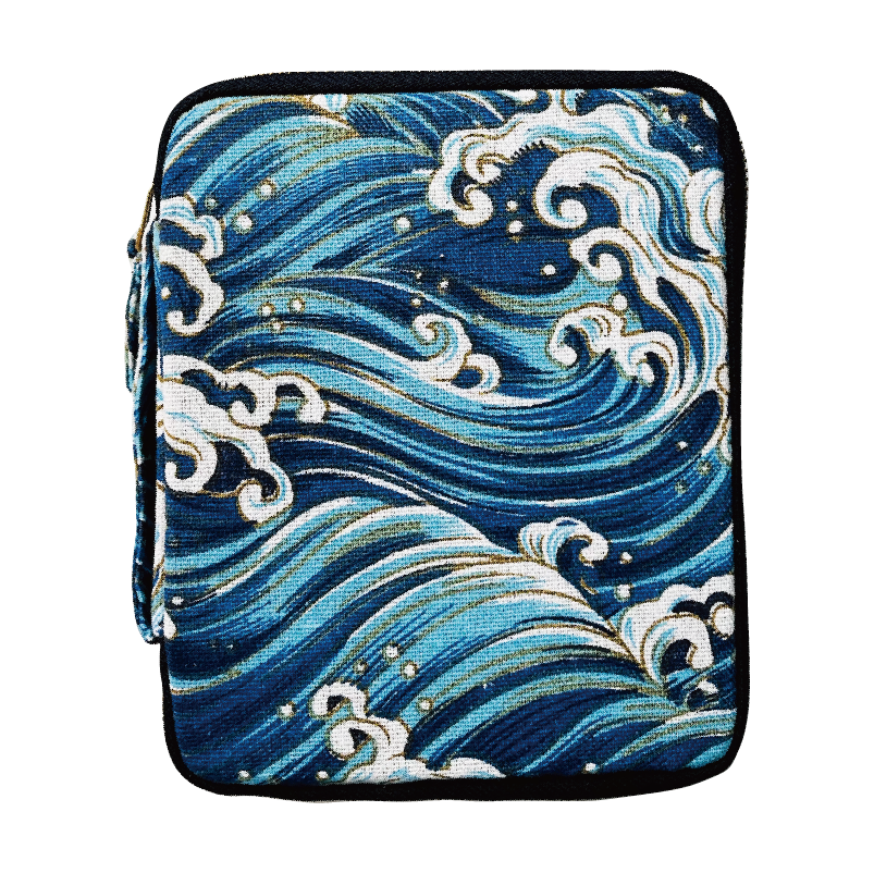Waves Cotton Print 10 Pen Case