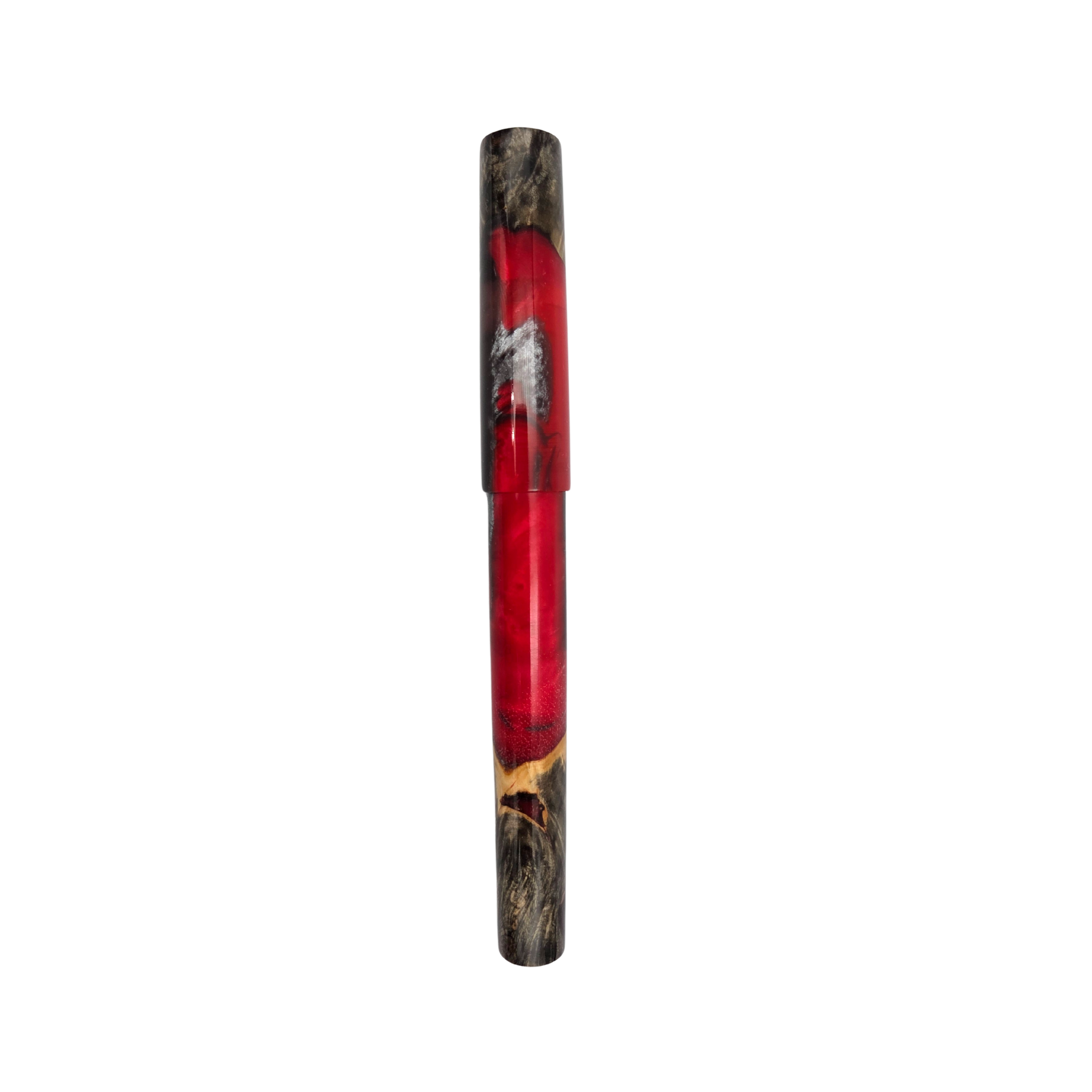 Red/Black Buckeye Burl Wood 1