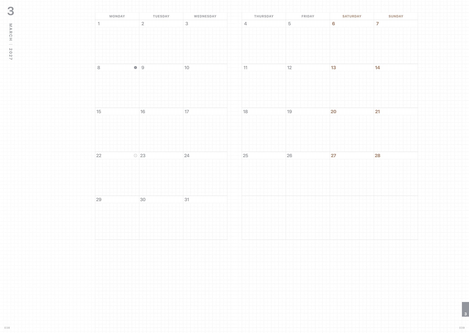 2026 MEDIUM WEEKS PLANNER B6