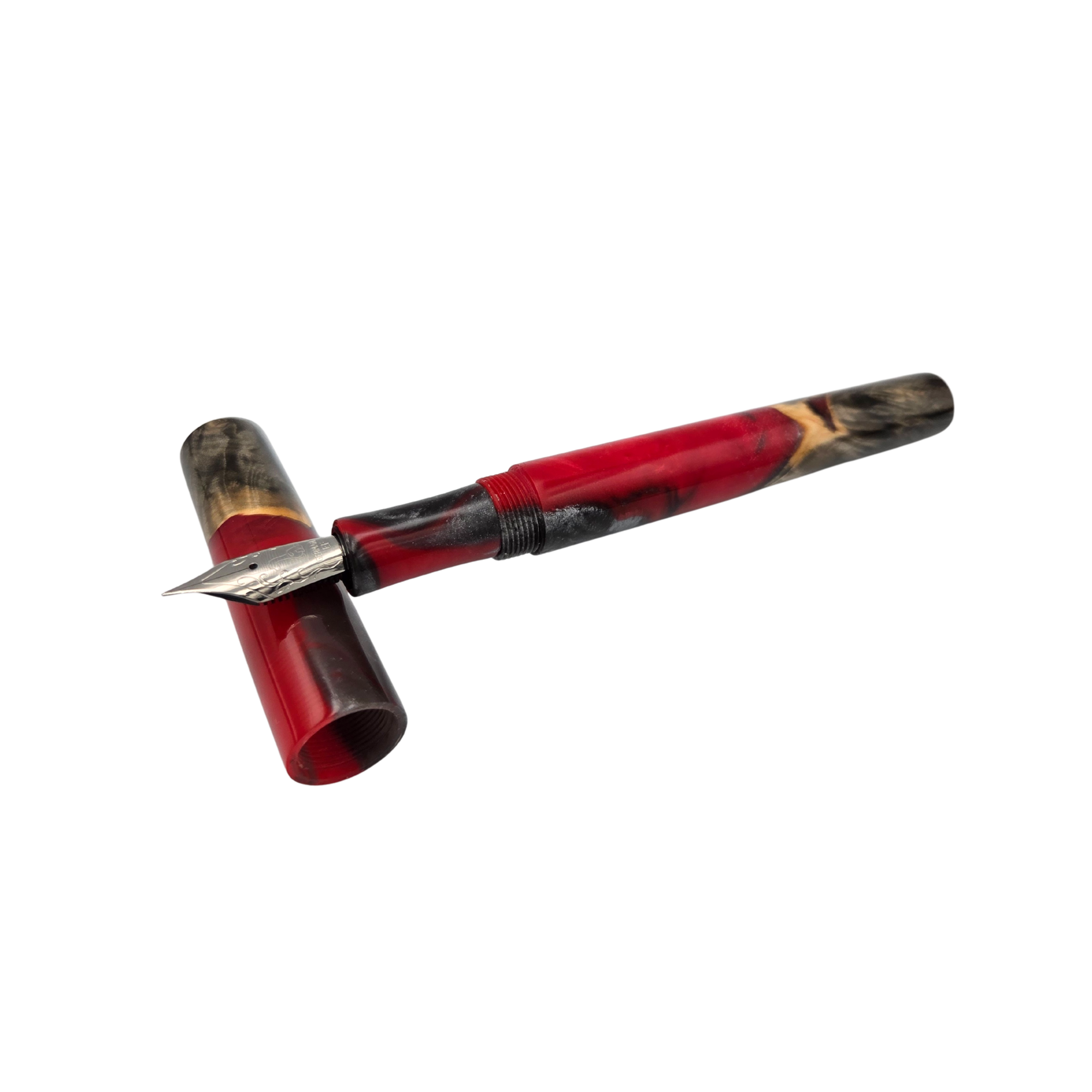 Red/Black Buckeye Burl Wood 1