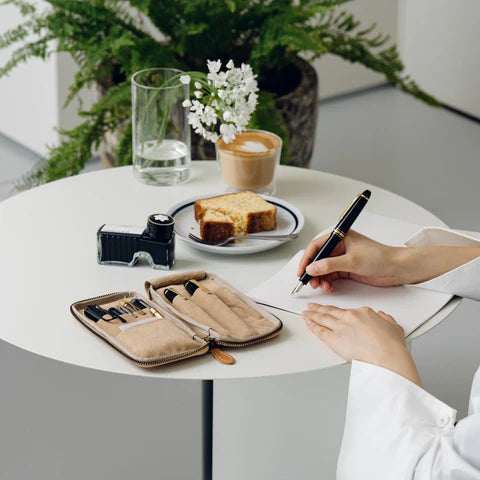 3-Slot Zip Pen Case (Pebble Nume)