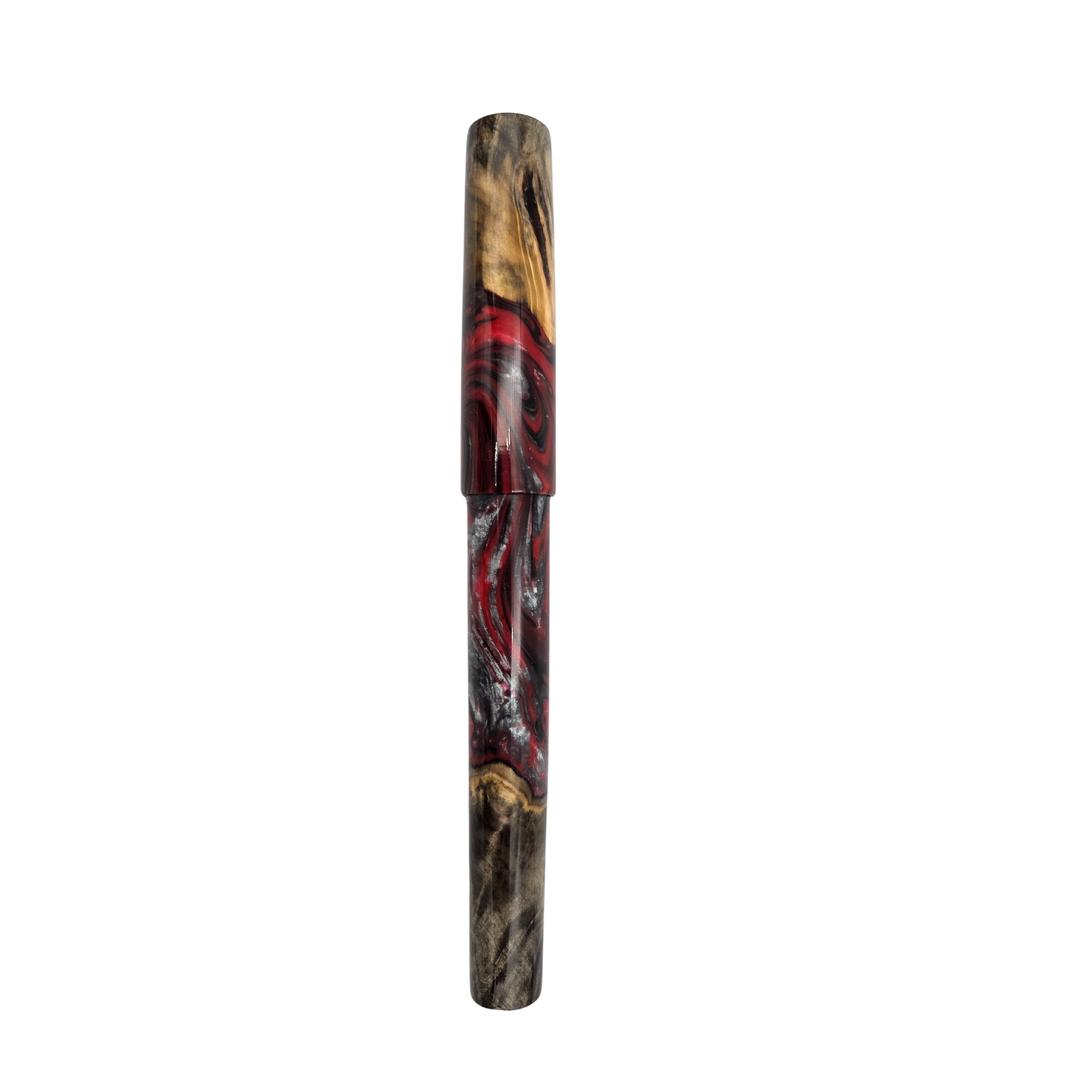 Red/Black Buckeye Burl Wood 2