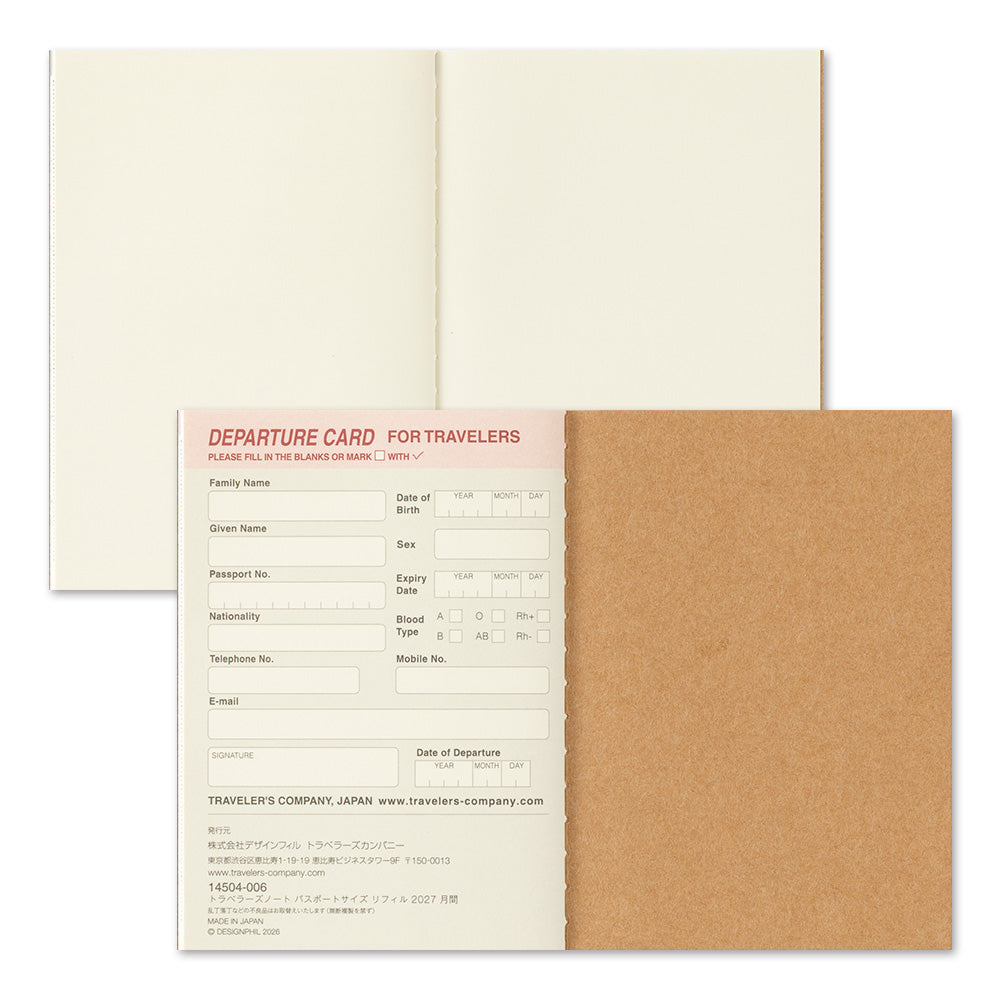 Passport Size Refill 2027 Monthly (Pre-Order)