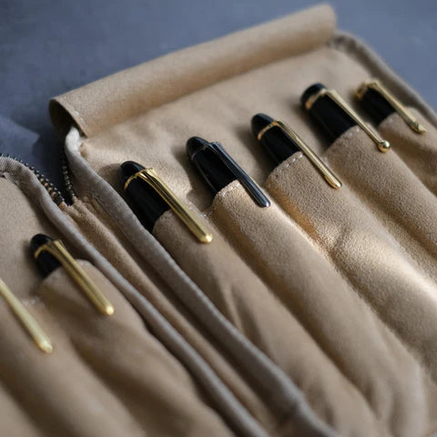 10-Slot Zip Pen Case (Tochigi Leather)