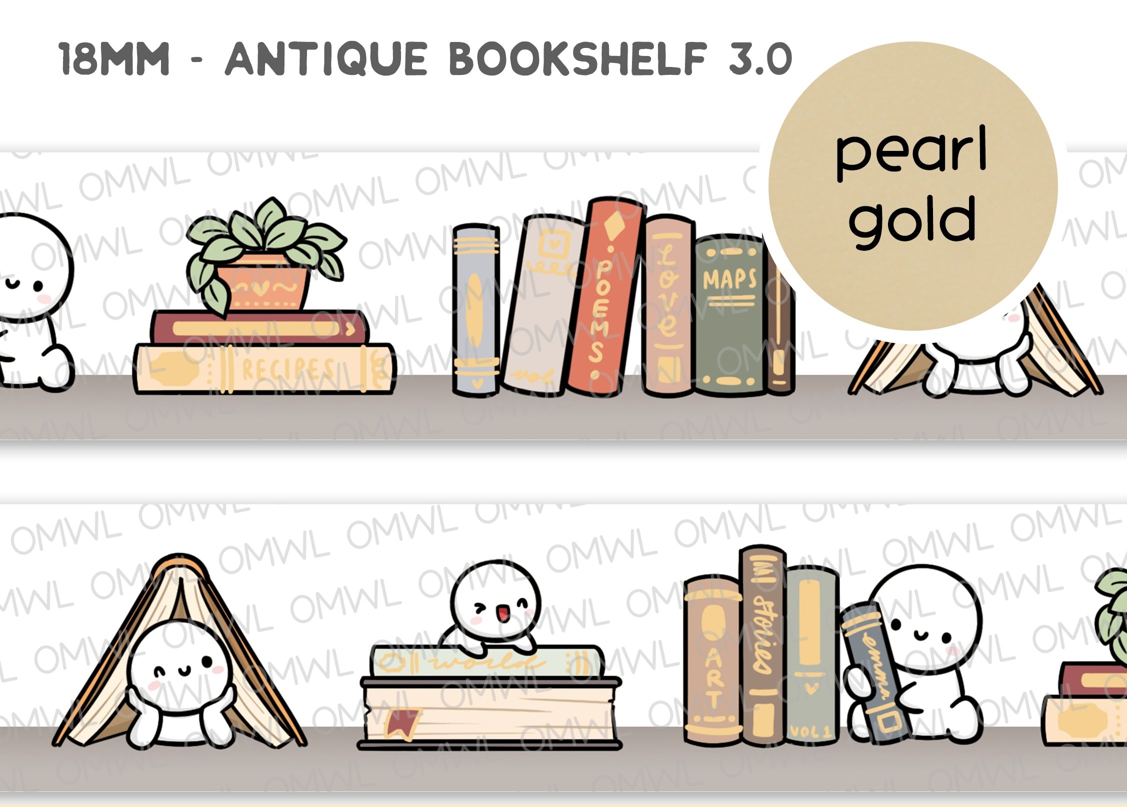Antique Bookshelf (18mm)