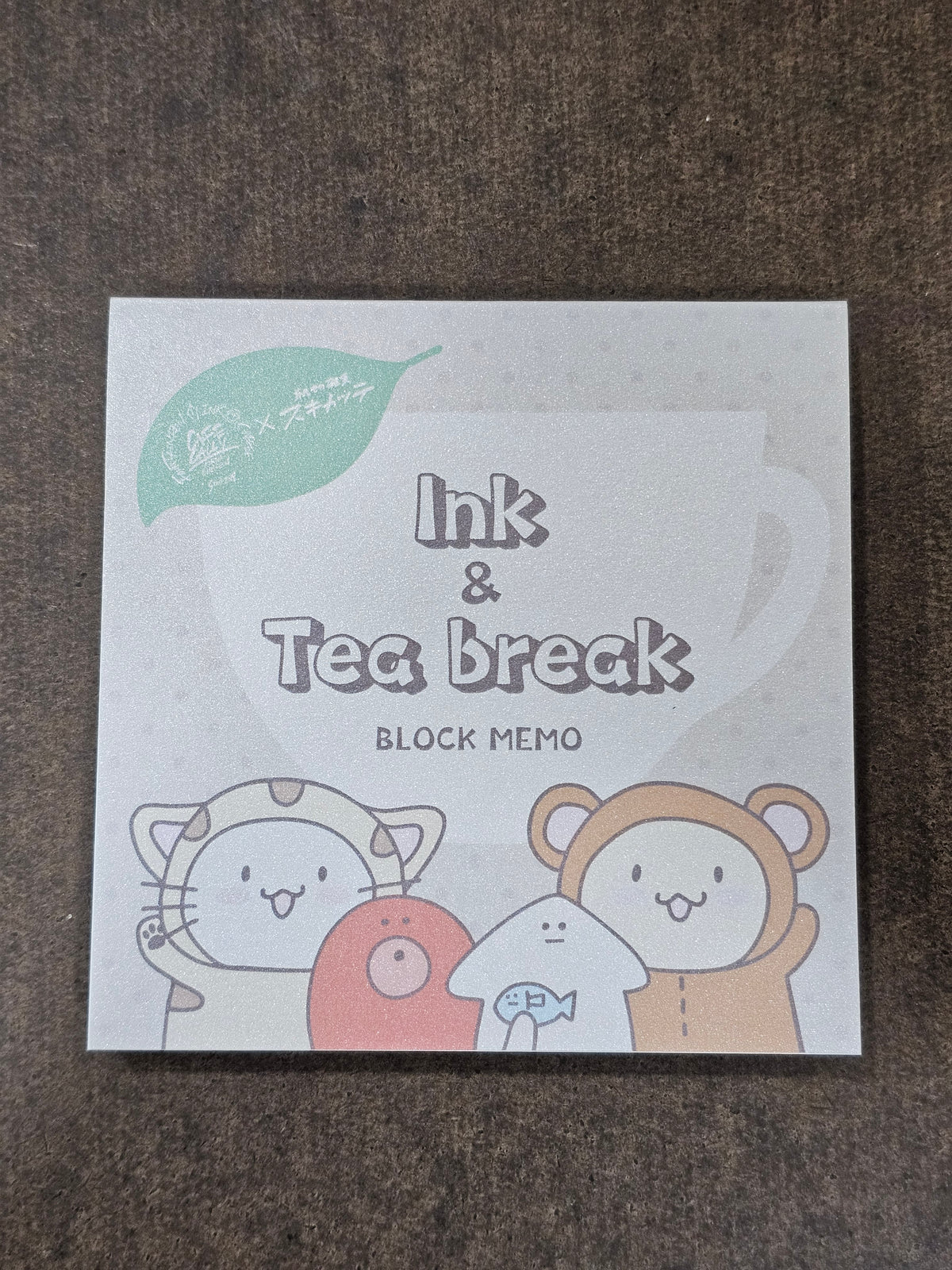 Cafe Calli X Skikatte Block Memo - Ink & Tea Break