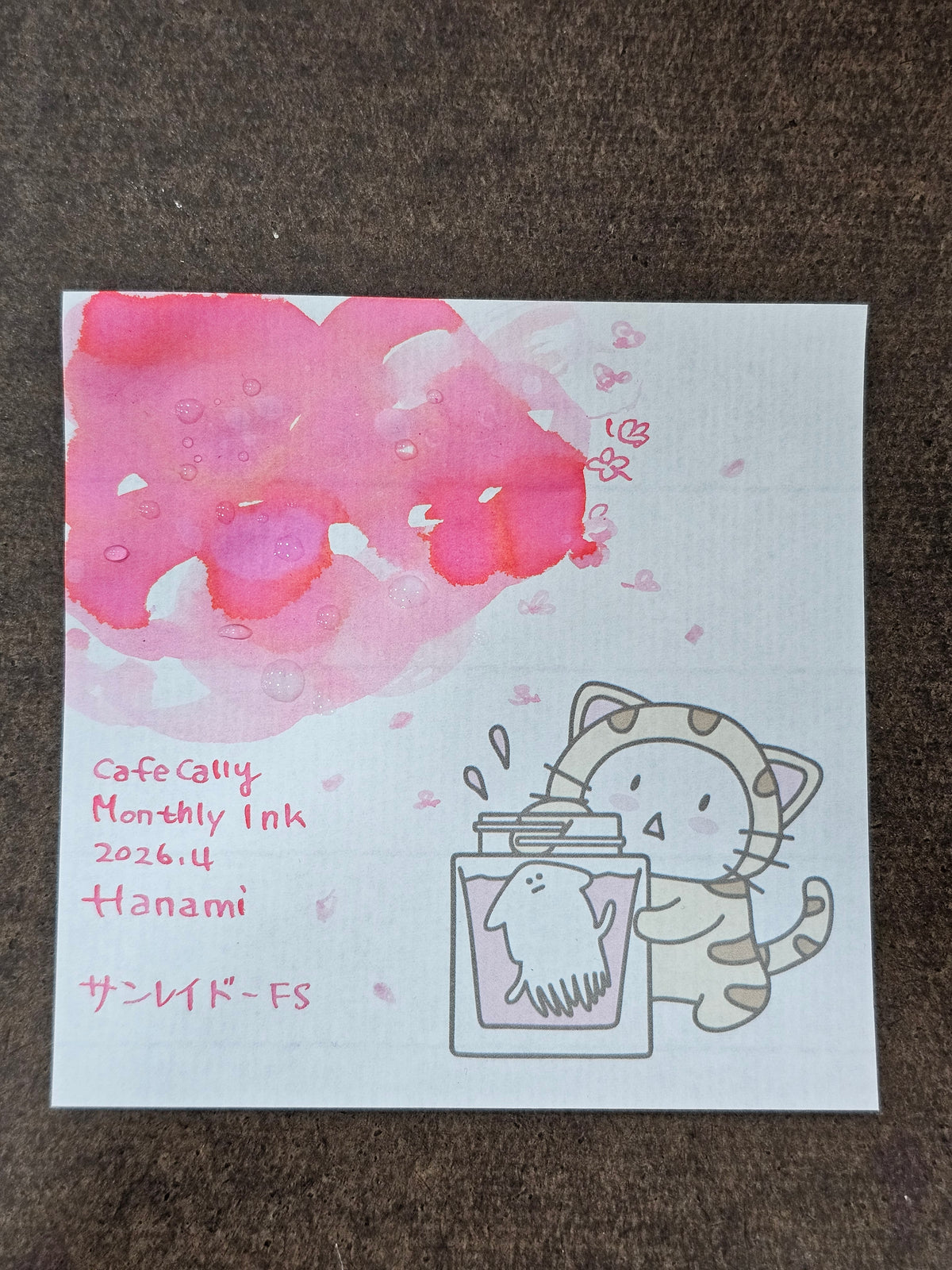 Cafe Calli X Skikatte Block Memo - Ink & Tea Break