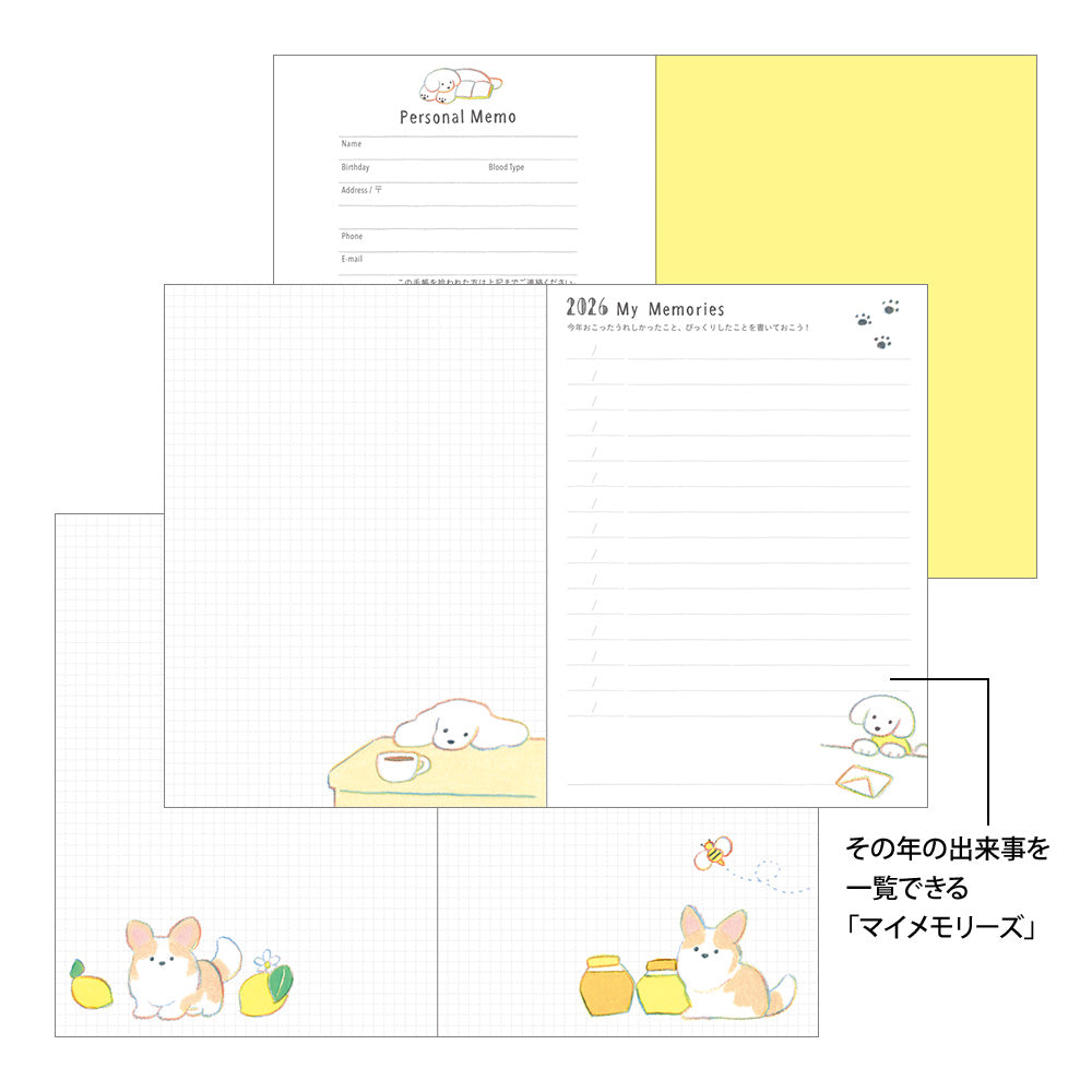 Pocket Diary A6 Dog 2026