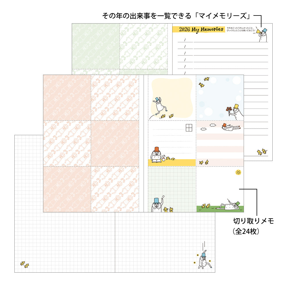 Pocket Diary A6 Monthly Ojisan 2026