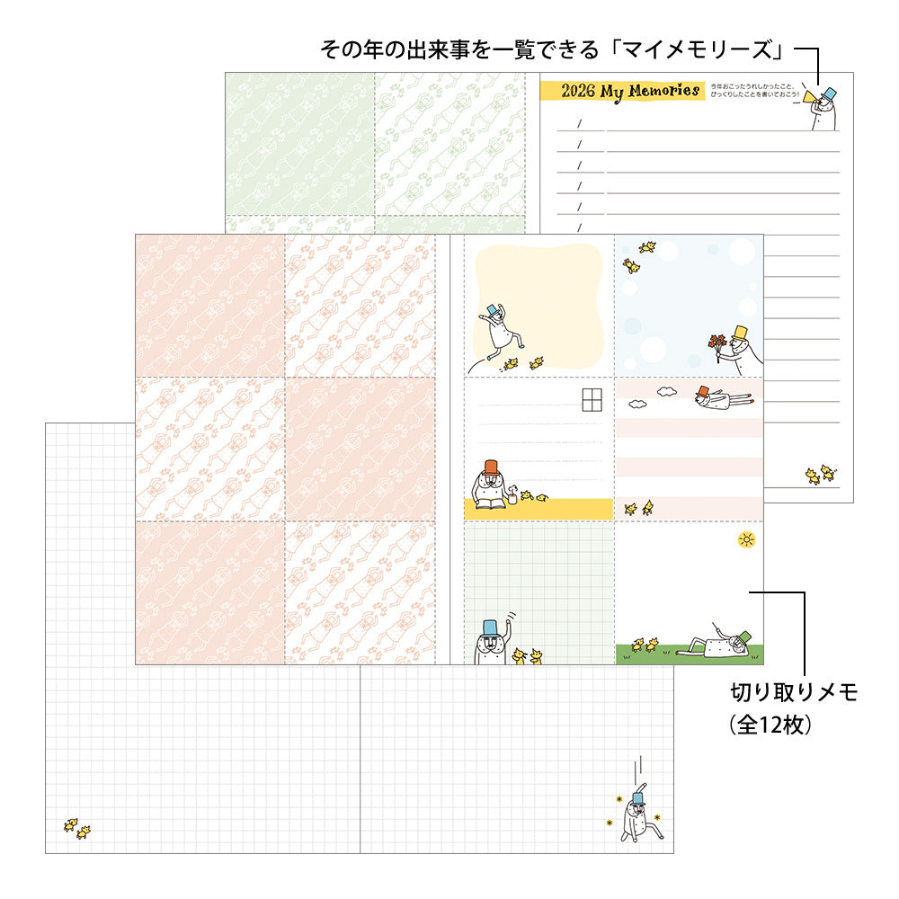 Pocket Diary A6 Weekly Block Ojisan 2026