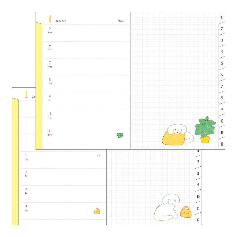 Pocket Diary B6 Dog 2026