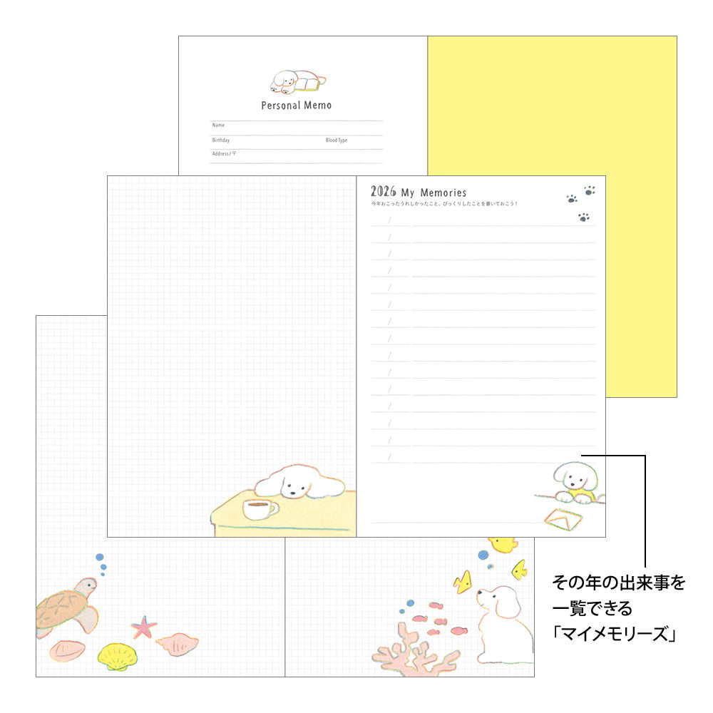 Pocket Diary B6 Dog 2026