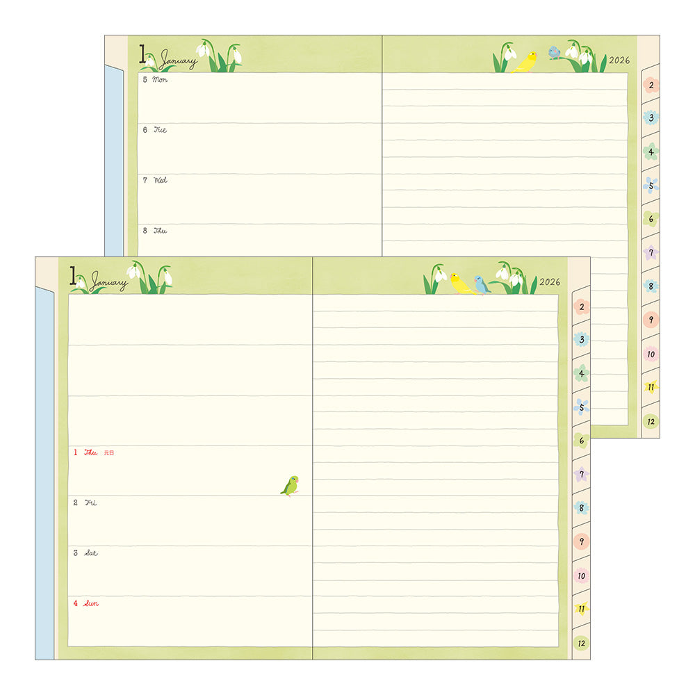 Pocket Diary B6 Bird 2026