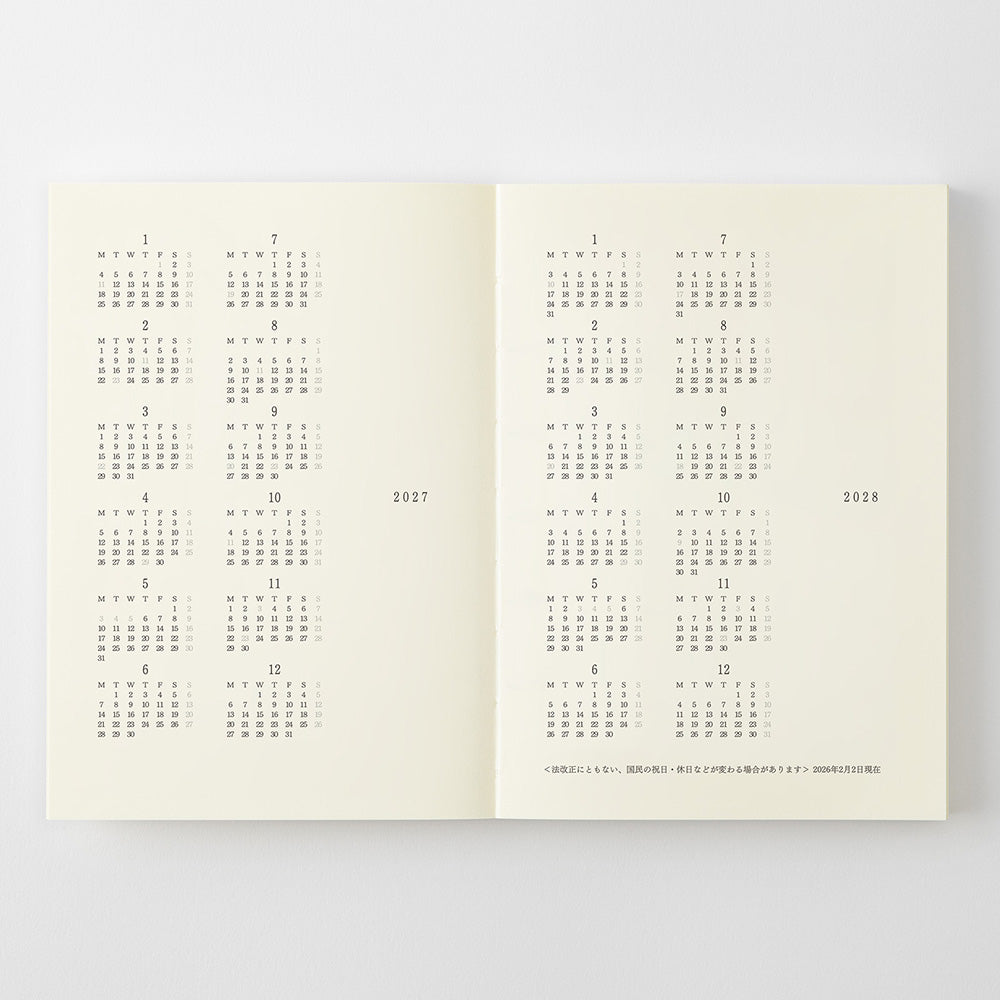 Notebook Diary A6 2027