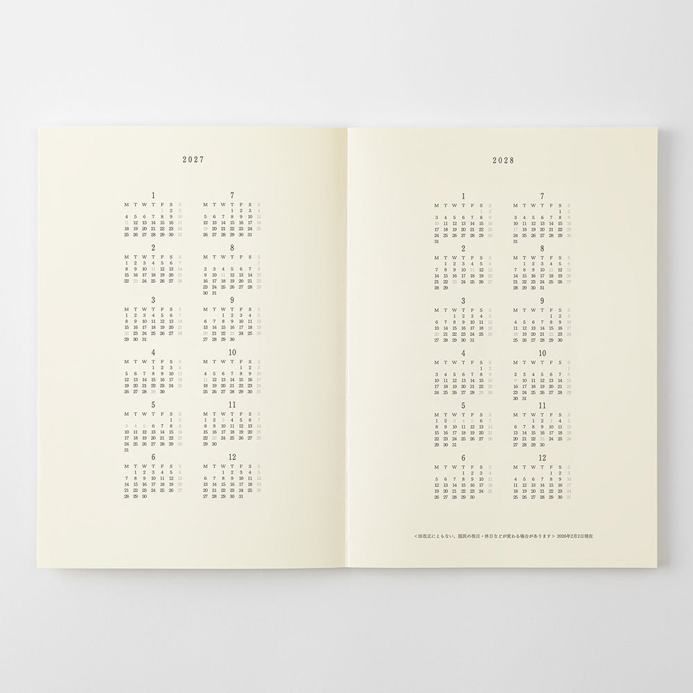 Notebook Diary A5 Thin 2027
