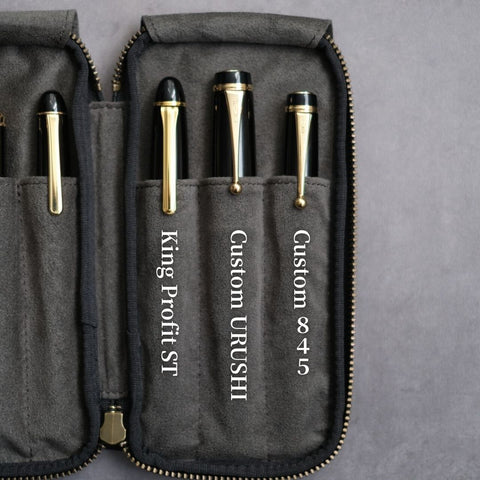 6-Slot Zip Pen Case (Pebble Nume)