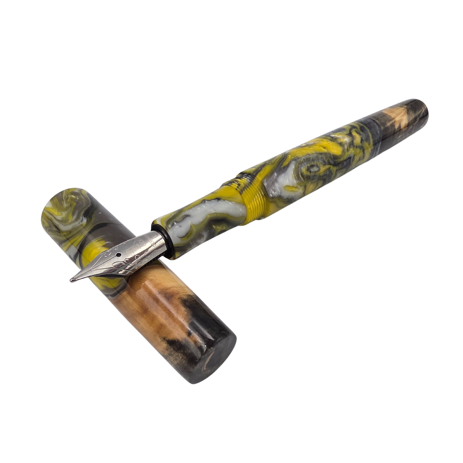 Yellow/Black Buckeye Burl Wood