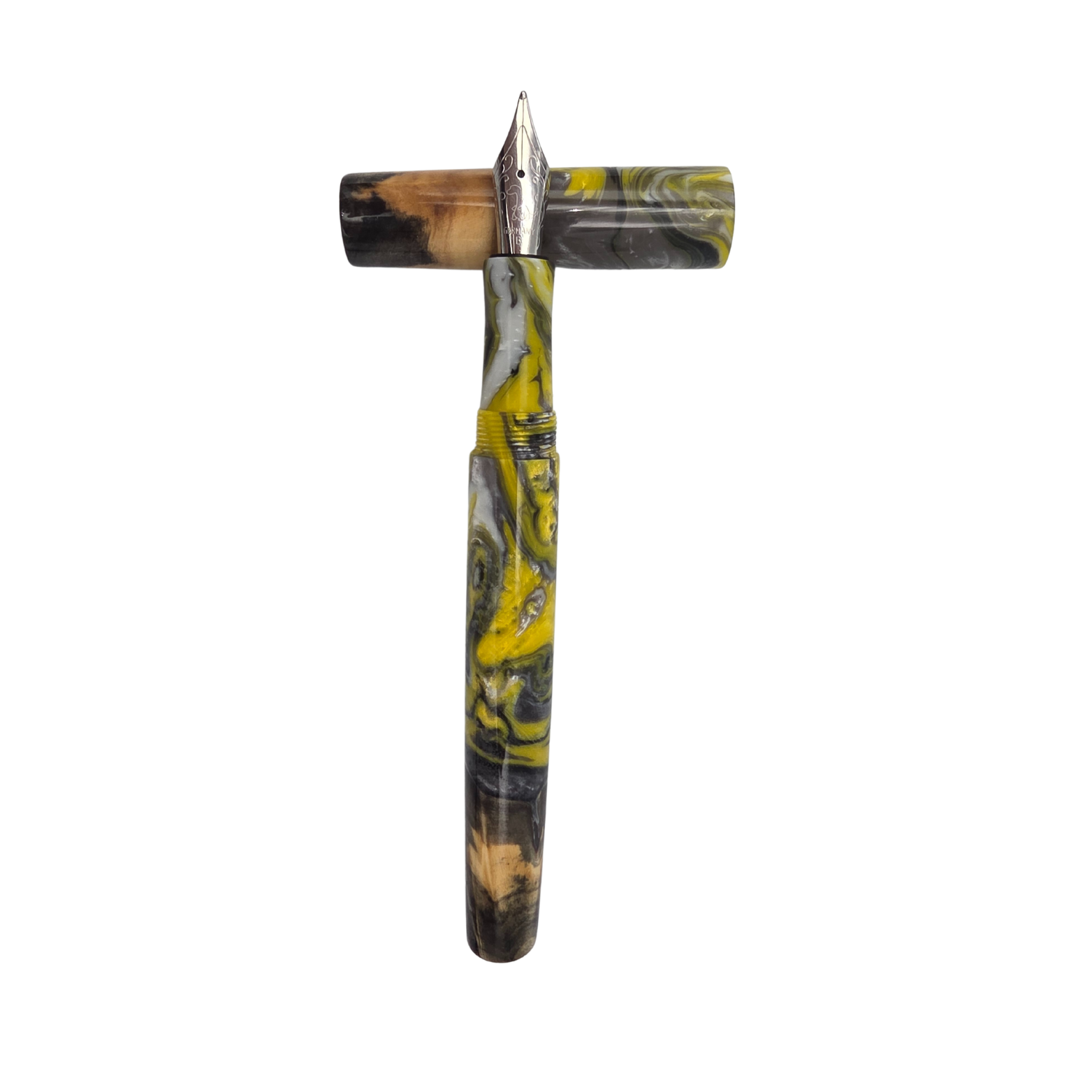 Yellow/Black Buckeye Burl Wood