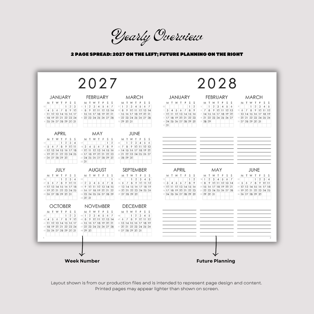 2027 Plans - Weekly Duo Planner (Pre-Order)