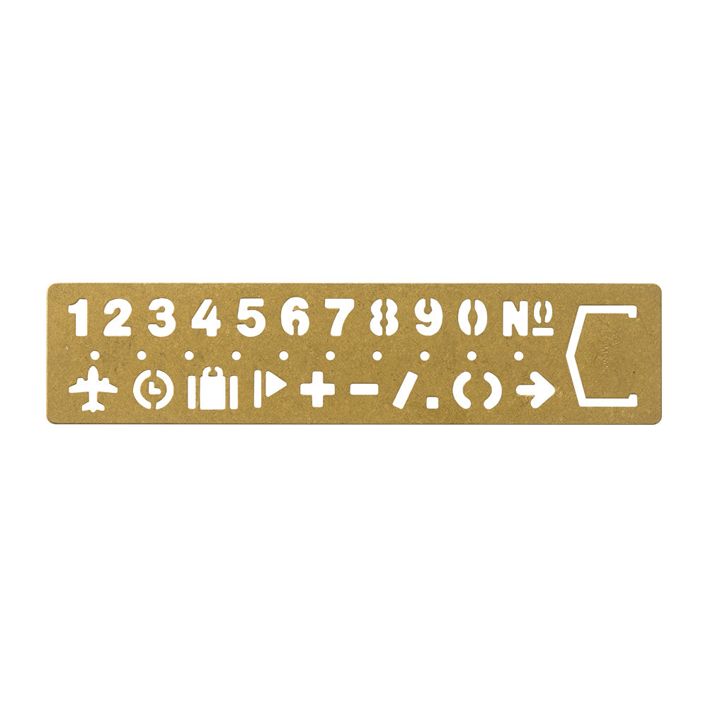 TRC Brass Template Bookmark Number