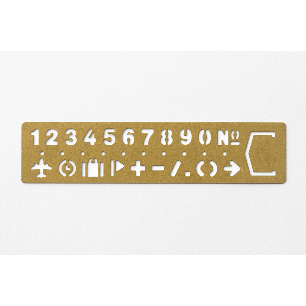 TRC Brass Template Bookmark Number