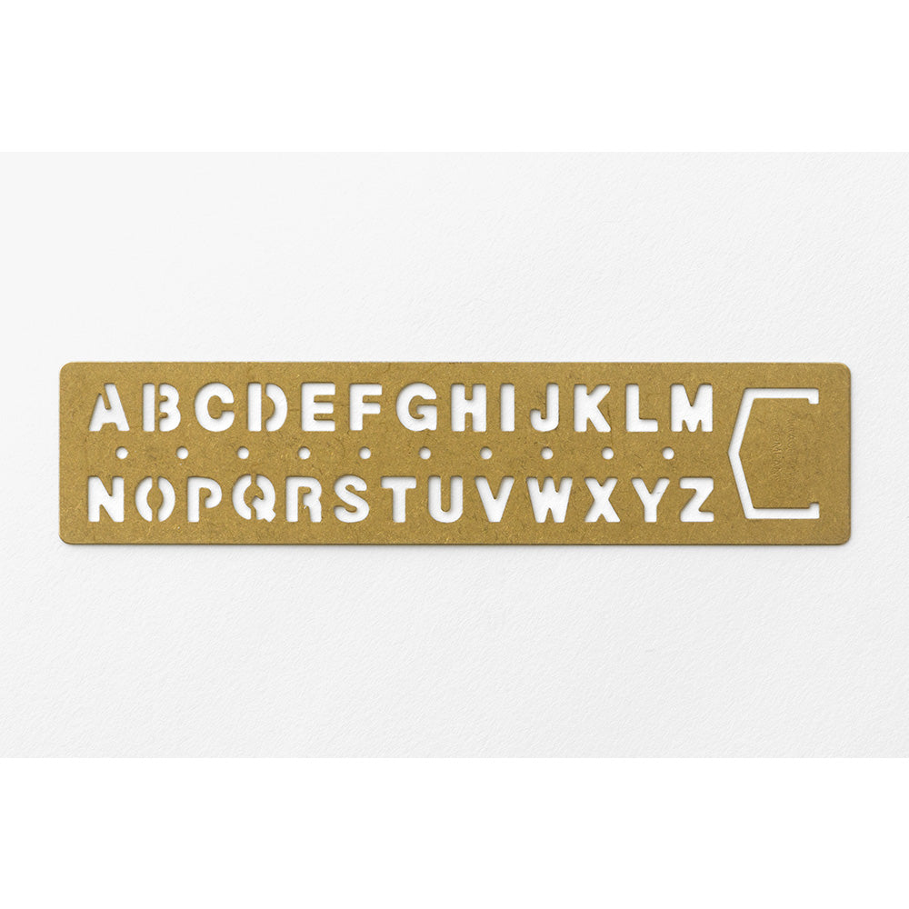 TRC Brass Template Bookmark Alphabet