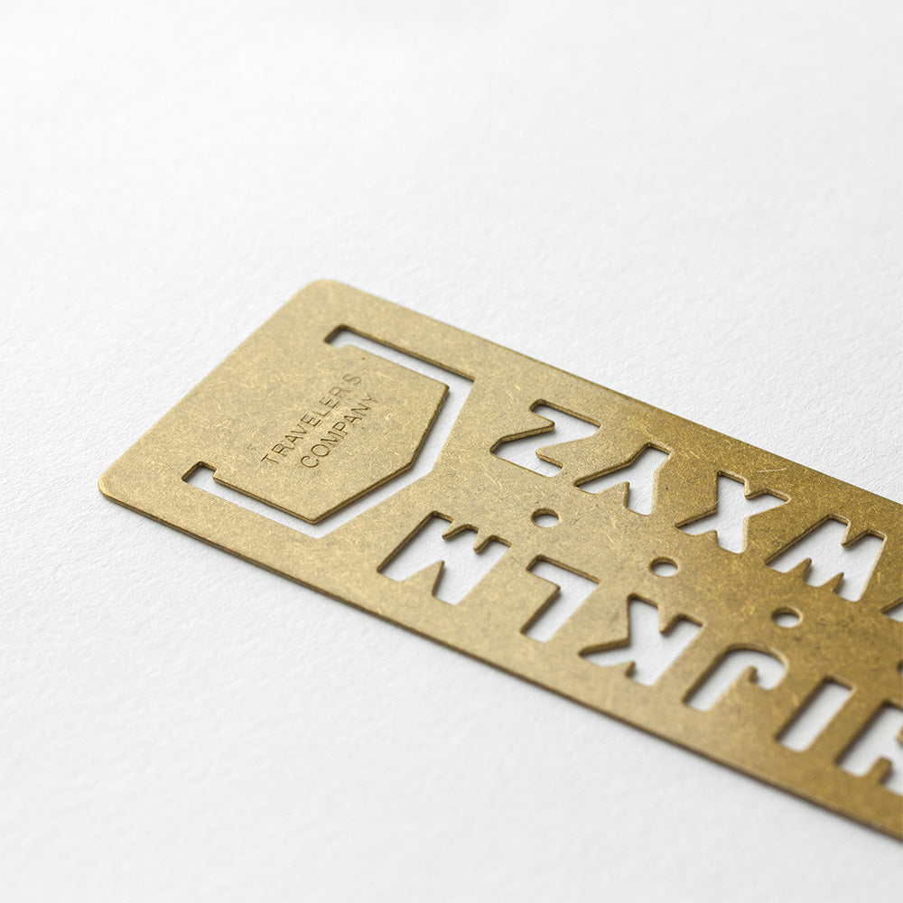 TRC Brass Template Bookmark Alphabet