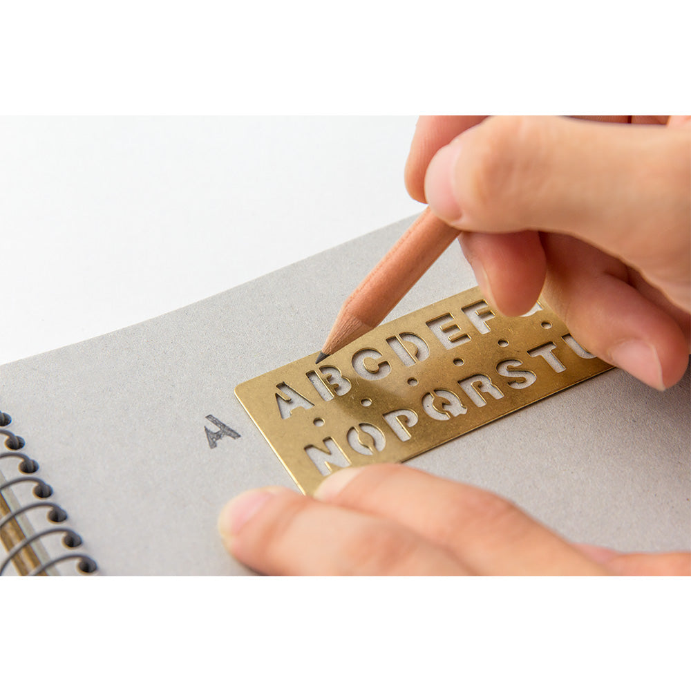 TRC Brass Template Bookmark Alphabet