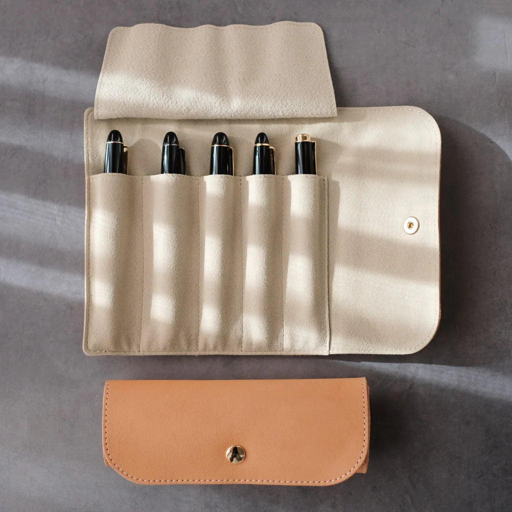 5-Slot Roll Pen Case (Tochigi Leather)