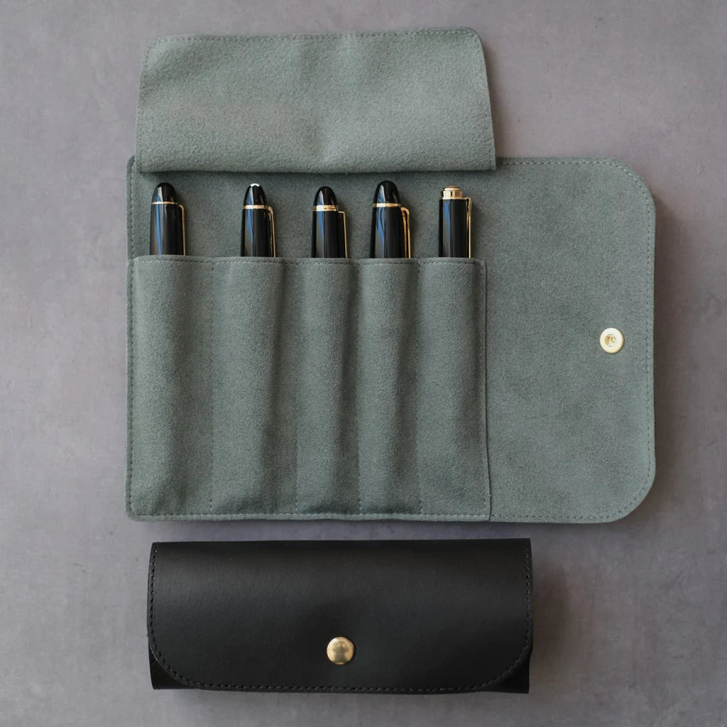 5-Slot Roll Pen Case (Tochigi Leather)