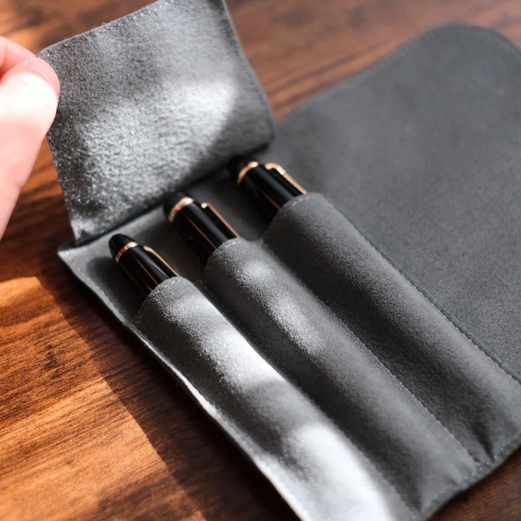 3-Slot Roll Pen Case (Tochigi Leather)