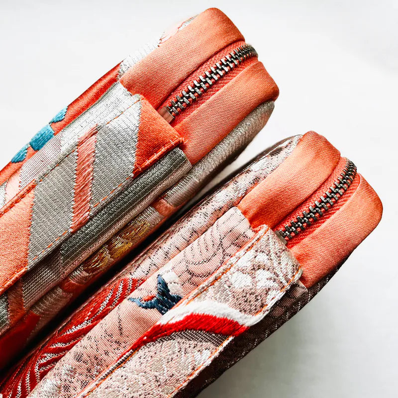 Kimono Obi Fabric 20 Pen Case (Fan Shaped)