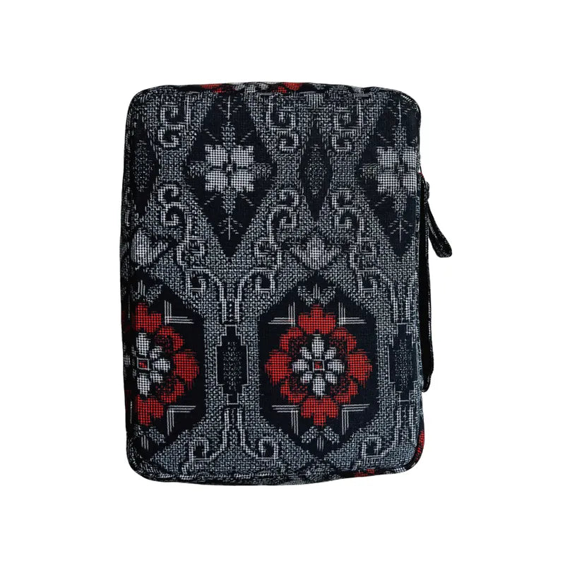 Kimono Fabric Zippered 5 Slots Pen Case for Larger Pens