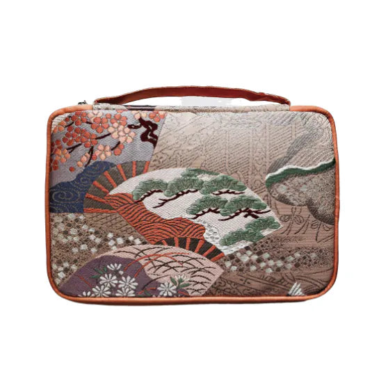 Kimono Obi Fabric 20 Pen Case (Fan Shaped)