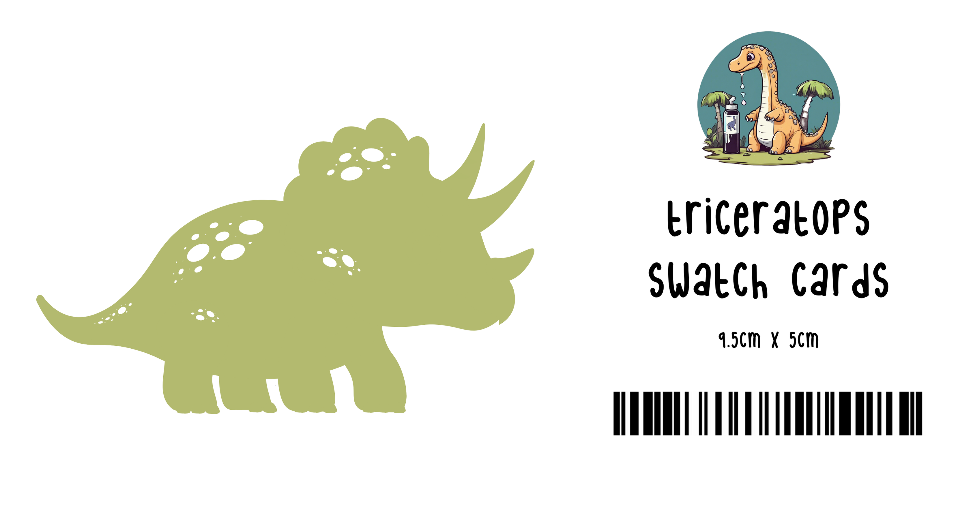 Triceratops Swatch Cards