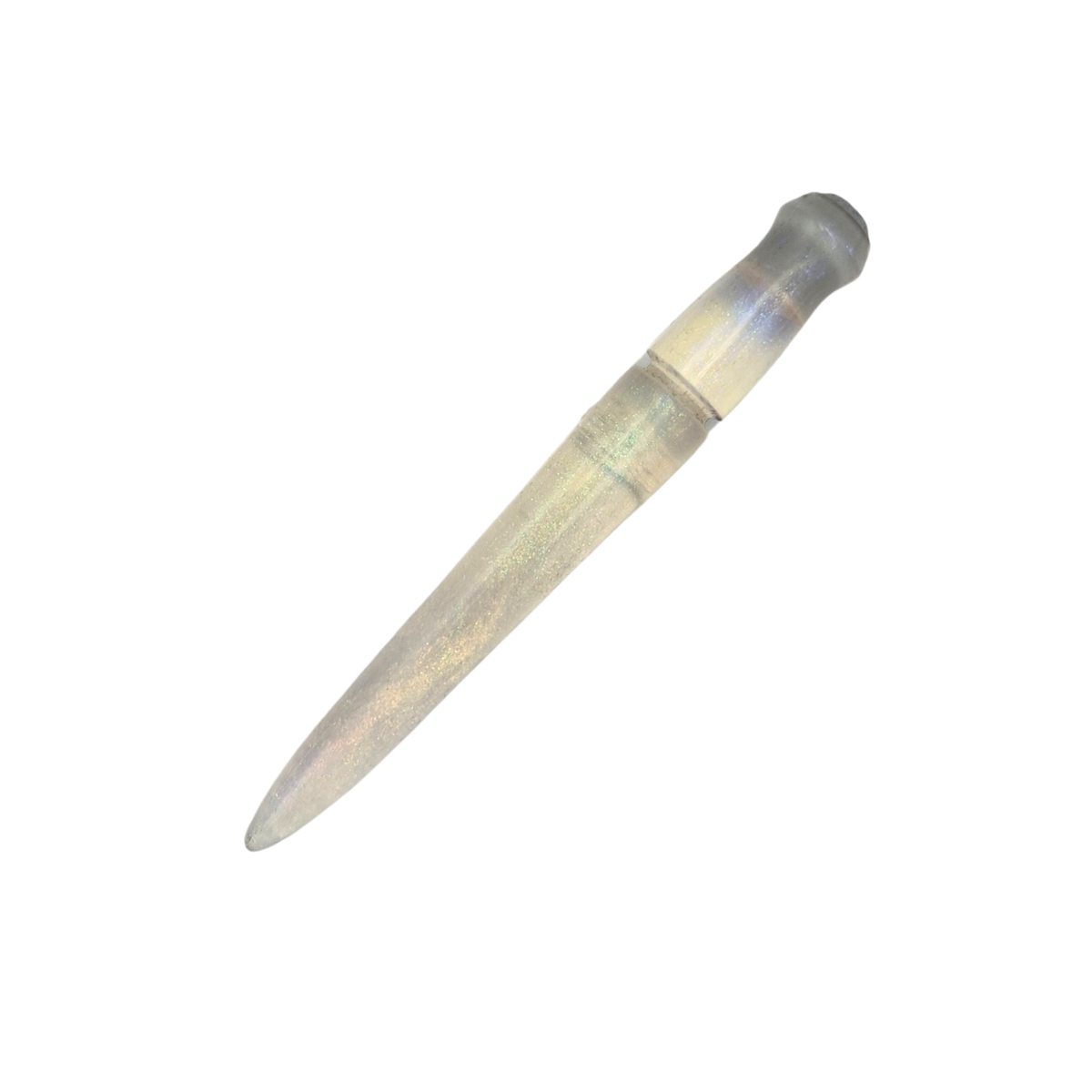 Mini Nib Holder - Clear with Rainbow Shimmer