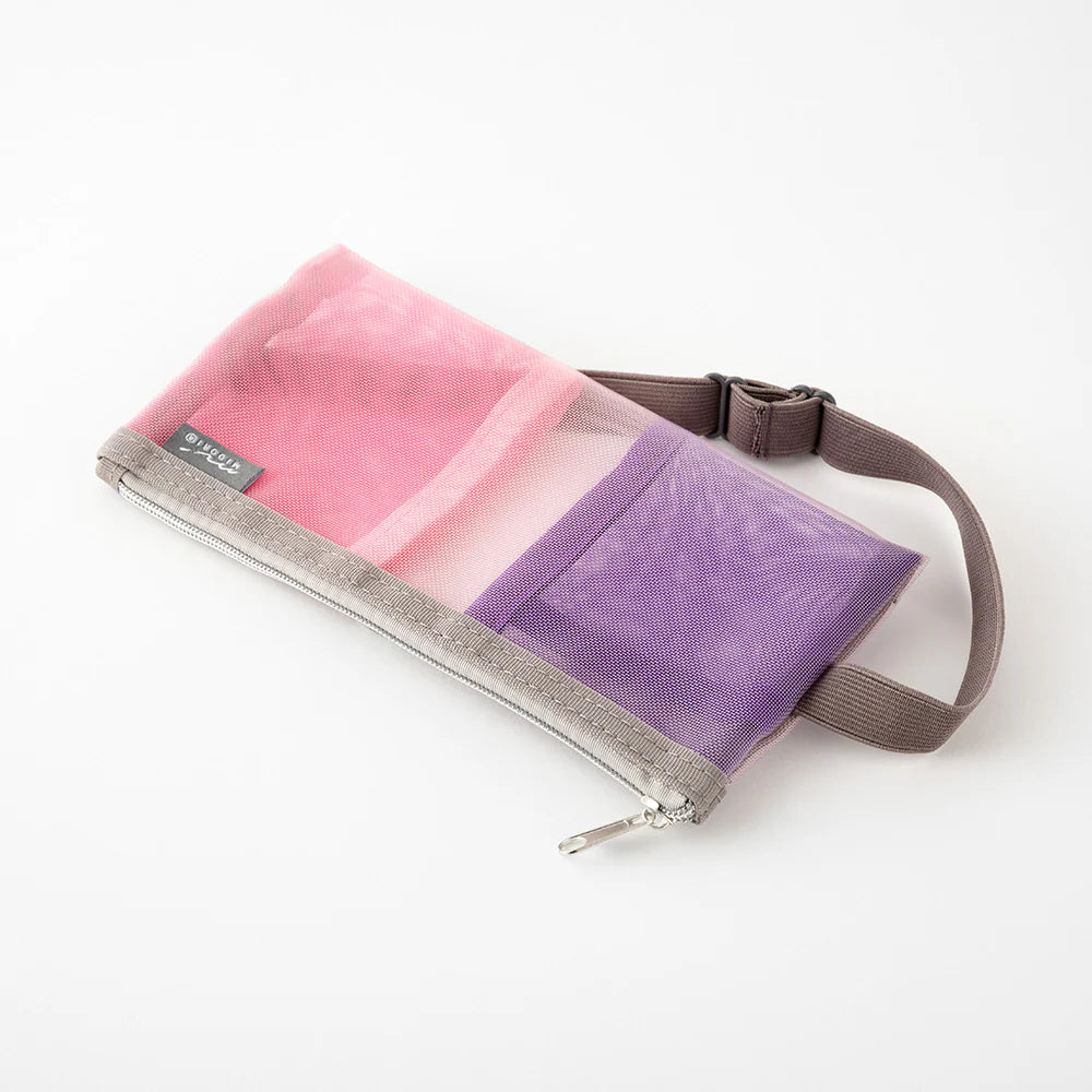 Book Band Pen Case <For B6 〜 A5> Mesh Pink