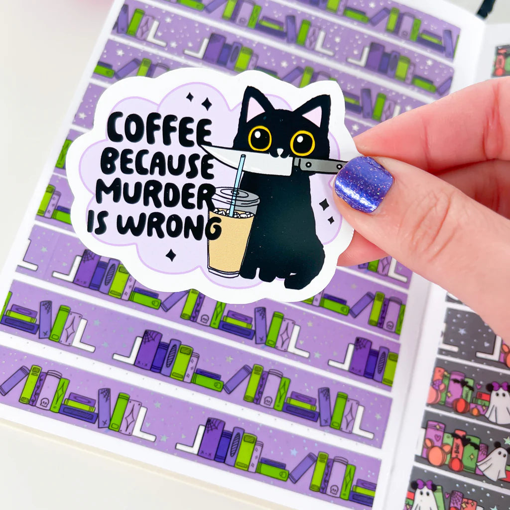 Coffee Not Murder Premium Vinyl Die Cut