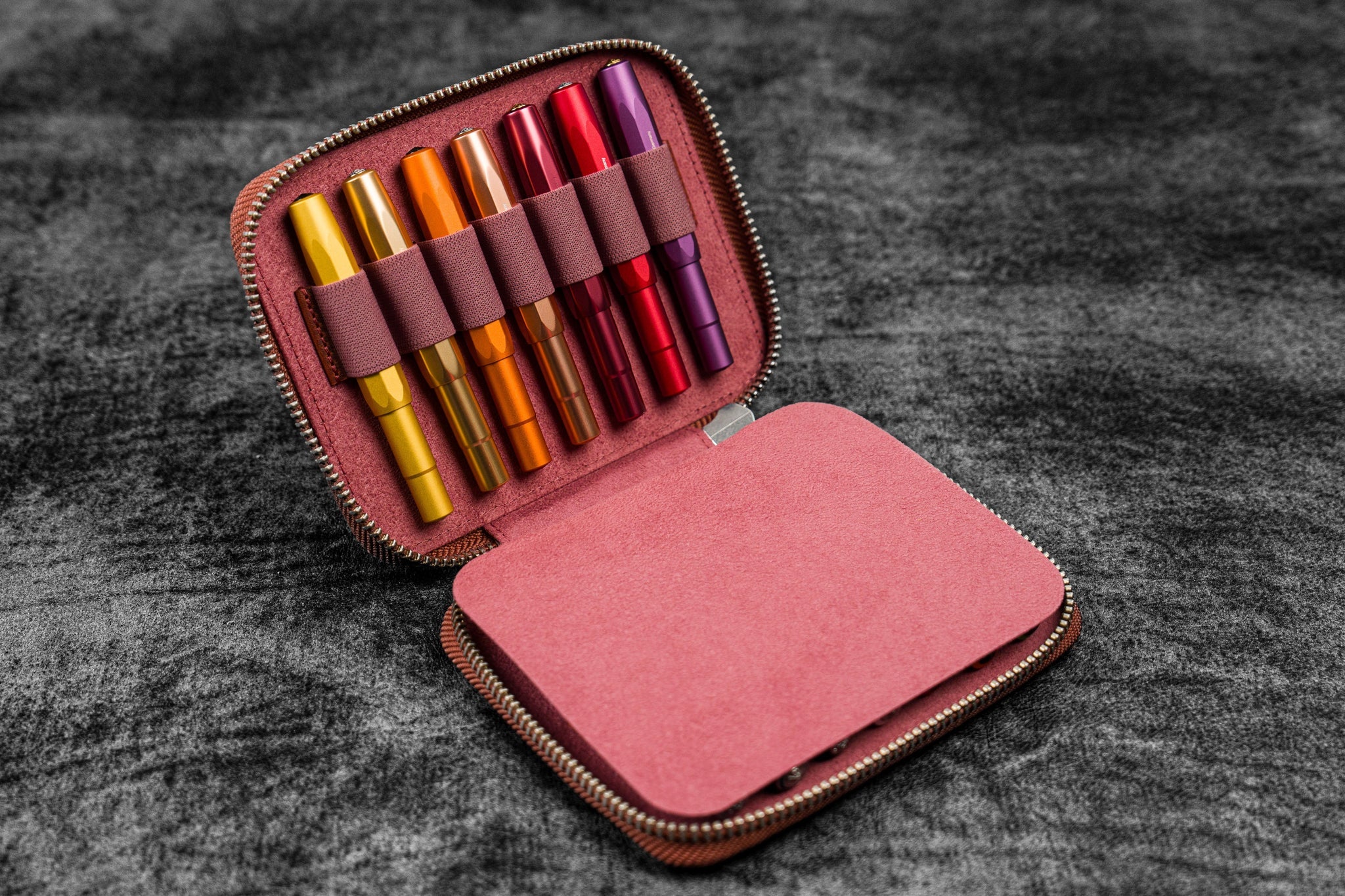 Collector Pen Case for 14 Kaweco Pens - Crazy Horse Orange