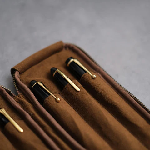 6-Slot Zip Pen Case (Pebble Nume)